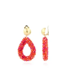 Mixed Fuchsia Oorbellen Clip Berry Druppel L