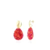 Mixed Fuchsia Oorbellen Loulou Closed Drop M