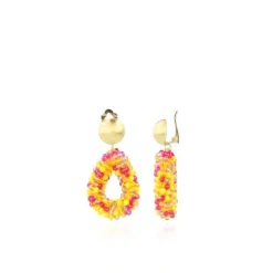 Mixed Gele Oorbellen Clip Berry Glassberry Druppel S
