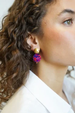 Mixed Koningsblauwe Oorbellen Lexi Globe L