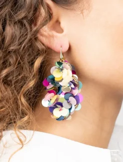 Multi Mix Oorbellen Laure Sequin Druppel L