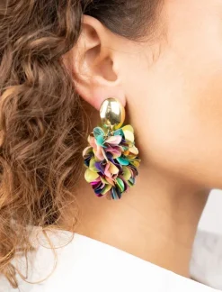 Multi Mix Oorbellen Sas Sequin Ovaal M