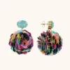 Multi Mix Oorbellen Sequin Globe L Strass