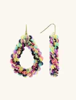 Multi Mix Oorbellen Sequin Druppel Xl
