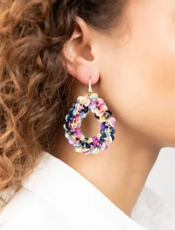 Multi Mix Oorbellen Sequin Druppel M