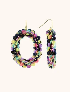 Multi Mix Oorbellen Sequin Ovaal Xl