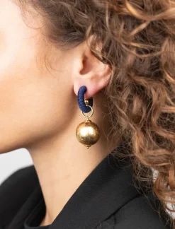 Navy Blauwe Creole Xs Ball Lulu