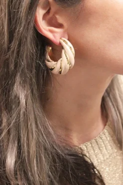Nude Oorbellen Twist Creole L