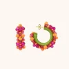 Oranje Fuchsia Oorbellen Brecht Creool S