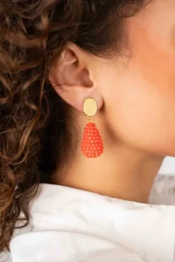 Oranje Oorbellen Amy Cone S Clip