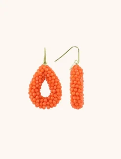 Oranje Oorbellen Berry Druppel S