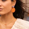 Oranje Oorbellen Celia Ovaal S