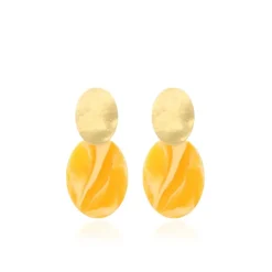 Oranje Oorbellen Celia Ovaal S