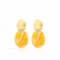 Oranje Oorbellen Celia Ovaal S