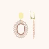 Oud Roze Tonal Oorbellen Naomi Ovaal Flat S Clip