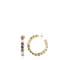 Paarse Oorbellen Strass Julliette Creool