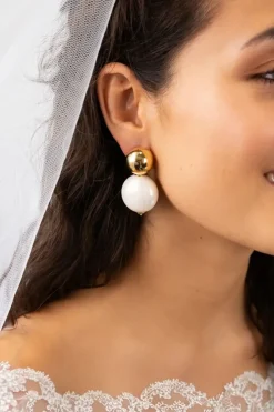 Parel Oorbellen Mother Earth Rond Bold M