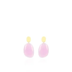 Pastel Lila Oorbellen Little Sara Assymetrisch Ovaal S