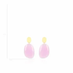 Pastel Lila Oorbellen Little Sara Assymetrisch Ovaal S