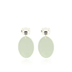 Pastel Mint Oorbellen Celia Ovaal S
