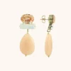 Peach Oorbellen Ovaal Vintage Opal Druppel L