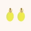 Resin Closed Oval S Sparkling Yellow