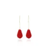 Rode Oorbellen Amy Maxi Glassberry Cone S