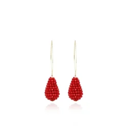 Rode Oorbellen Amy Maxi Glassberry Cone S
