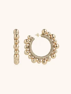 Rosekleurige Oorbellen Door Ball Creool L