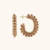 Rosekleurige Oorbellen Loe Creool Deluxe M
