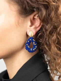 Royal Blauwe Oorbellen Berry Druppel S