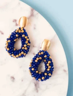 Royal Blauwe Oorbellen Berry Druppel S