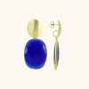Royal Blauwe Oorbellen Pendant Square Jane