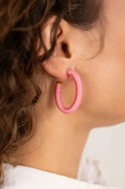 Roze Oorbellen Creool Amara M