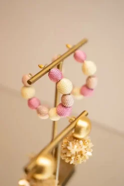 Roze Oorbellen Creool Globe M