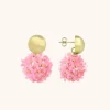 Roze Oorbellen Daisy Globe M Flower