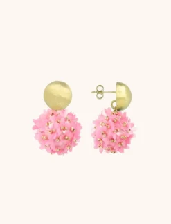Roze Oorbellen Daisy Globe M Flower