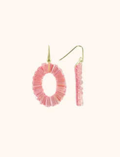 Roze Oorbellen Danee Ovaal Tube