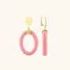 Roze Oorbellen Faye Ovaal S Clip