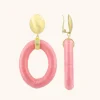 Roze Oorbellen Faye Ovaal L Clip