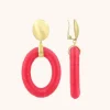 Roze Oorbellen Faye Ovaal L Clip