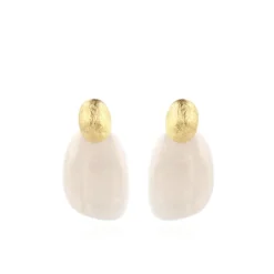 Sara Resin Asymmetric Ovaal L Pearl