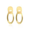 Satin Oorbellen Asymmetrisch Ovaal L
