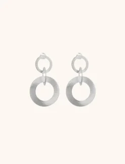 Satin Oorbellen Triple Rond M