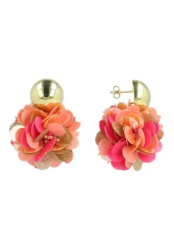 Sequin Oorbellen Fuchsia Tangerine Laure Globe L