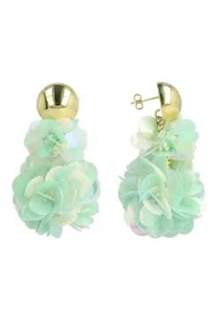 Sequin Oorbellen Holo Mint Pixie Double Globe