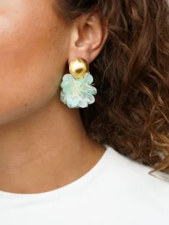 Sequin Oorbellen Holo Mint Laure Globe M