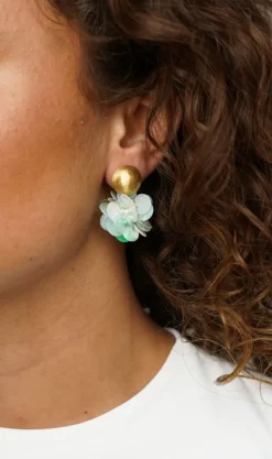 Sequin Oorbellen Holo Mint Laure Globe S