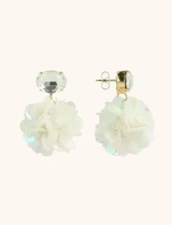 Sequin Oorbellen Holo Parel Laure Globe L Strass