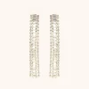 Strass Oorbellen Abia Square Waterfall Crystal